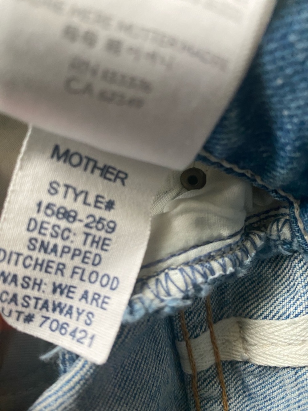 Mother jeans the snapped ditched flood size 28 - Picture 7 of 9